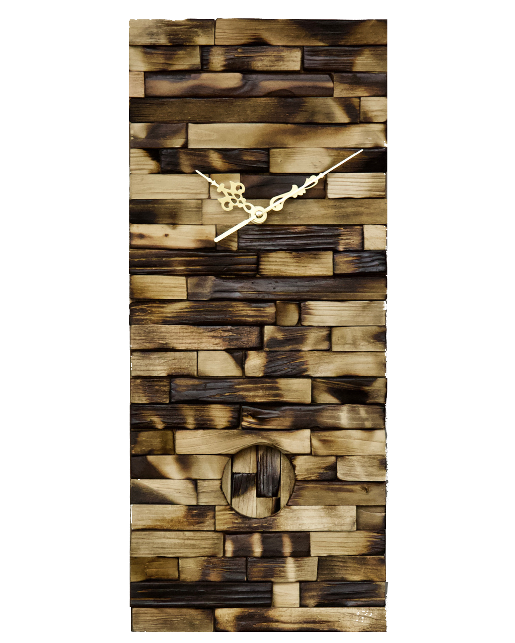 Shou Sugi Ban Wood Clock Art - Mochi 0001 — Korzen Designs